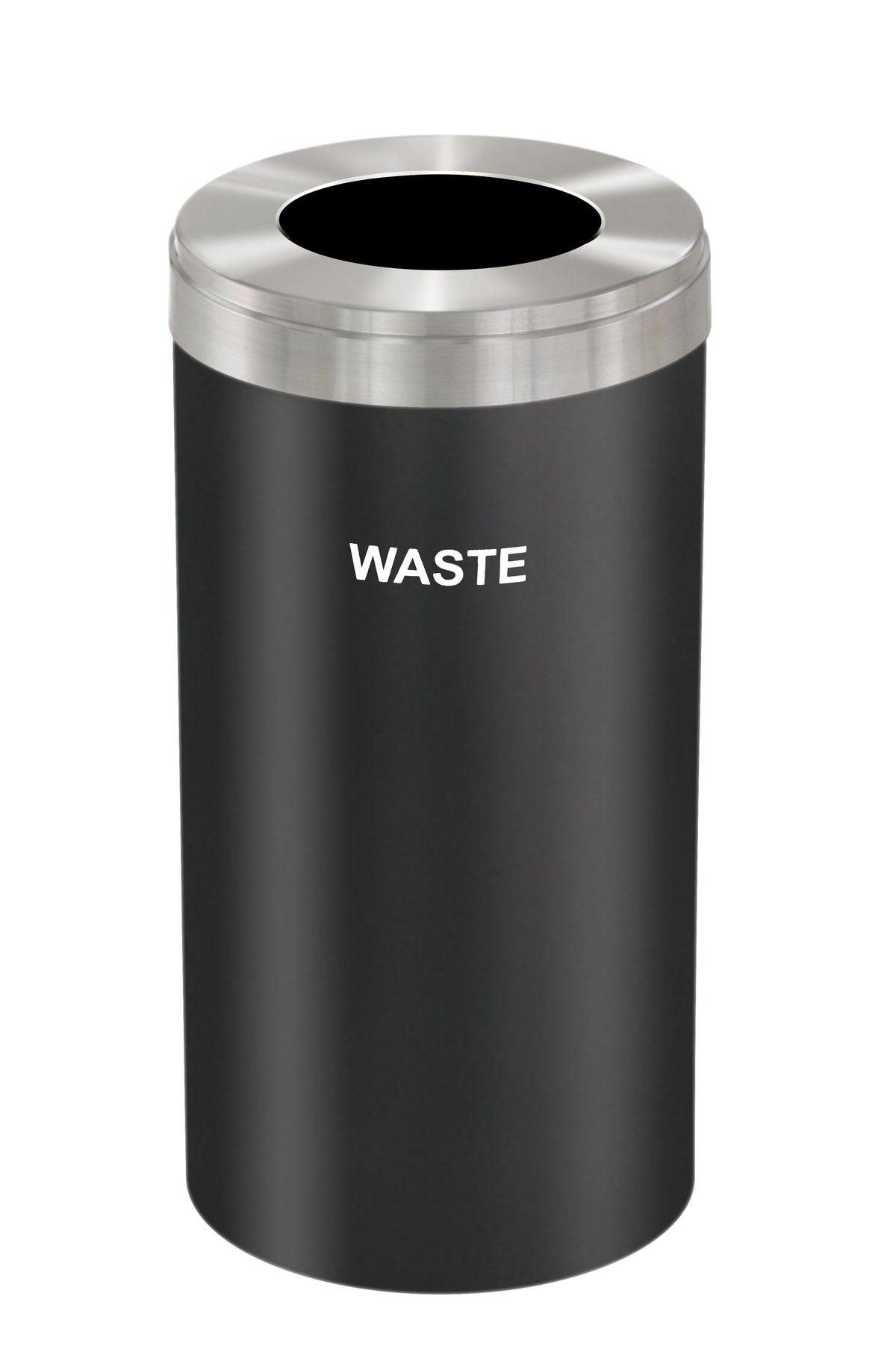 Glaro RecyclePro Value Waste Receptacle – Large Opening | Satin Aluminum Lid | 15-41 Gallons | Made in USA