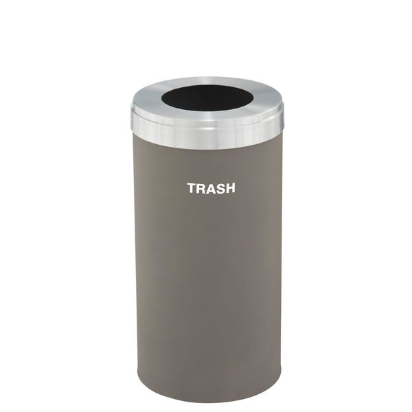 Glaro RecyclePro Value Waste Receptacle – Large Opening | Satin Aluminum Lid | 15–41 Gallons | Made in USA