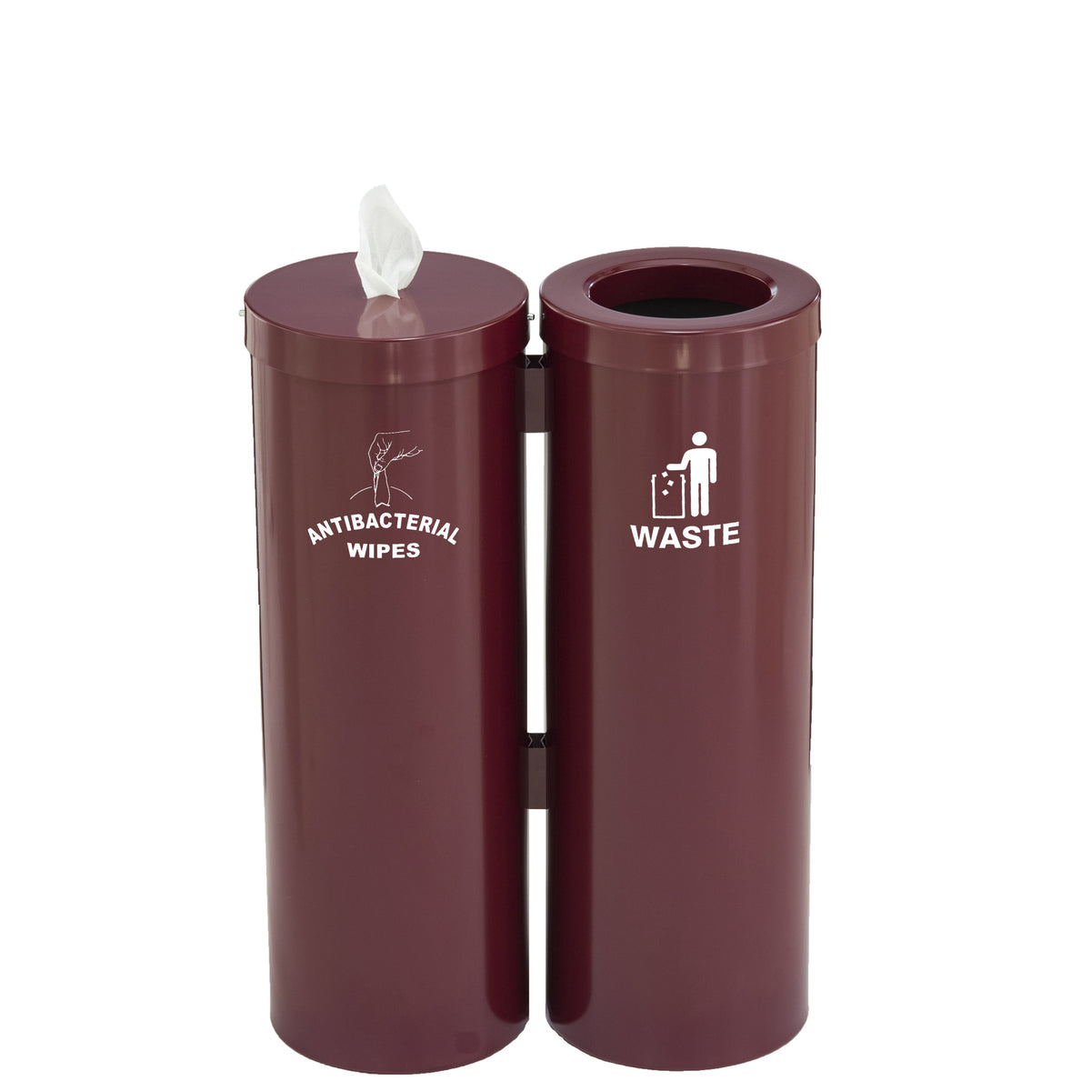 Glaro Floor Standing Antibacterial Wipes Station with Trash Receptacle | Made in USA