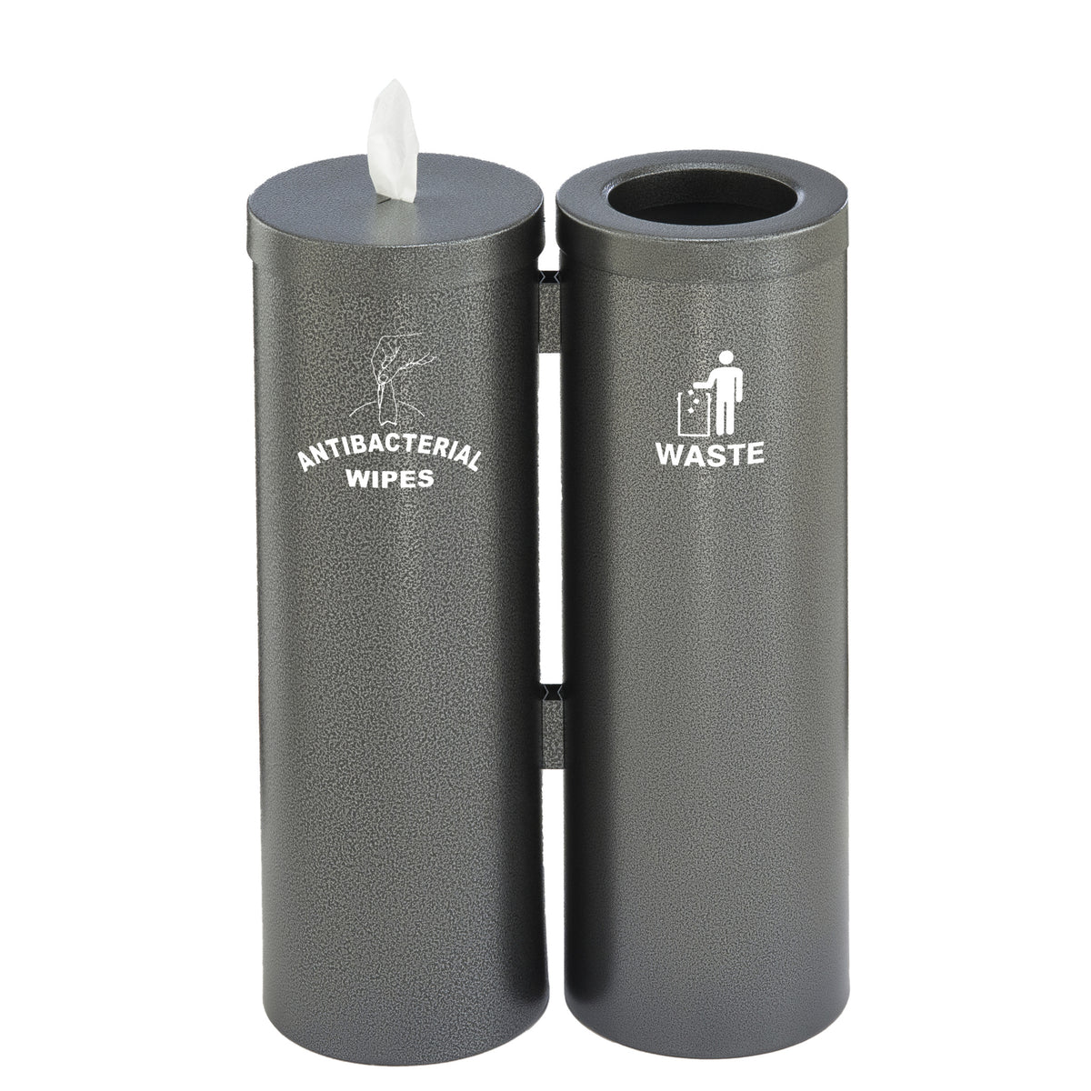 Glaro Floor Standing Antibacterial Wipes Station with Trash Receptacle | Made in USA