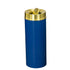 Glaro “Mount Everest” Waste Receptacle – Tip Action Lid | Blue & Satin Brass | Made in USA