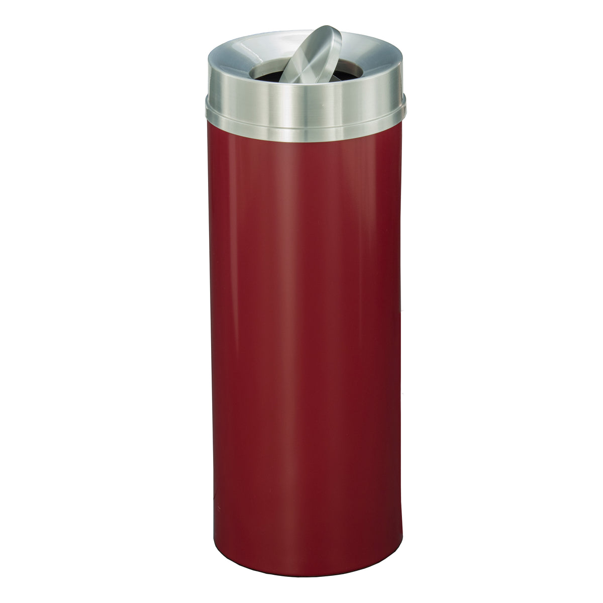 Glaro “Mount Everest” Waste Receptacle –  Satin Aluminum Tip Action Lid | Choose base color | Made in USA