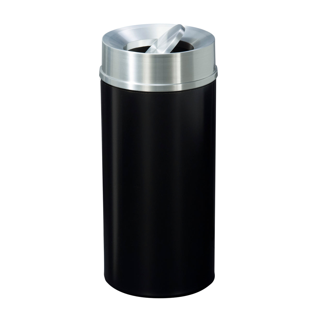 Glaro “Mount Everest” Waste Receptacle –  Satin Aluminum Tip Action Lid | Choose base color | Made in USA