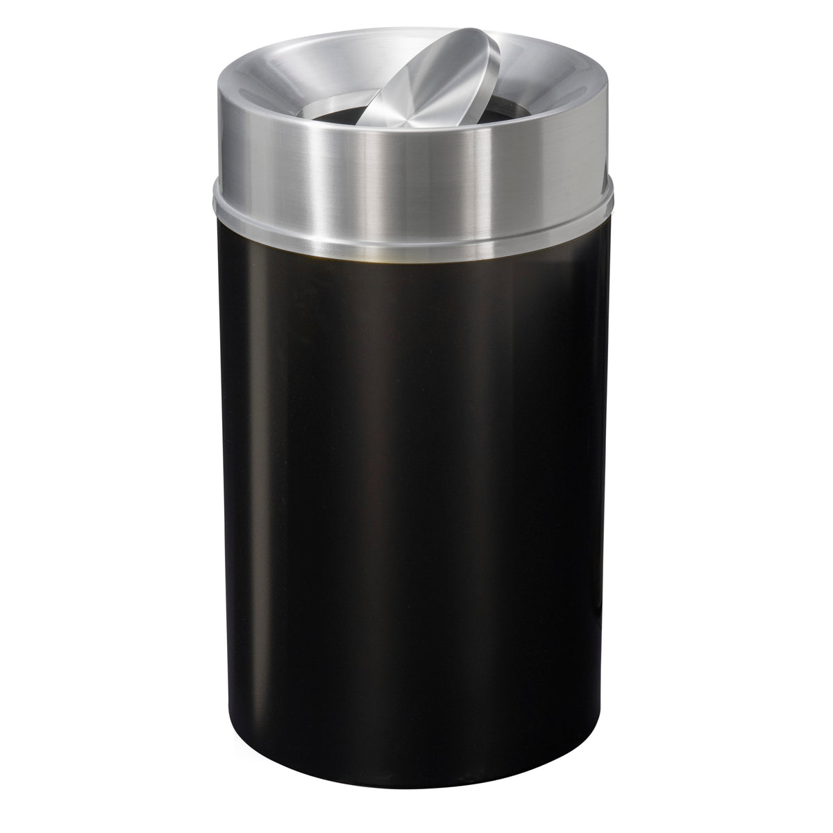 Glaro “Mount Everest” Waste Receptacle –  Satin Aluminum Tip Action Lid | Choose base color | Made in USA