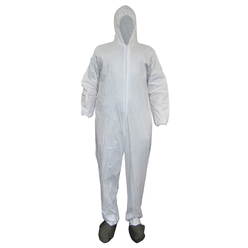 ProWorks Breathable Liquid & Particulate Coveralls, with Hood and Grey Boots (DA-MP34 Series)