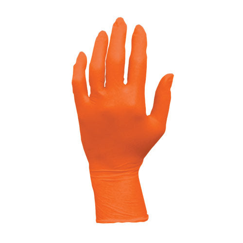Proworks Orange Nitrile Exam Gloves, Powder Free, 5 mil