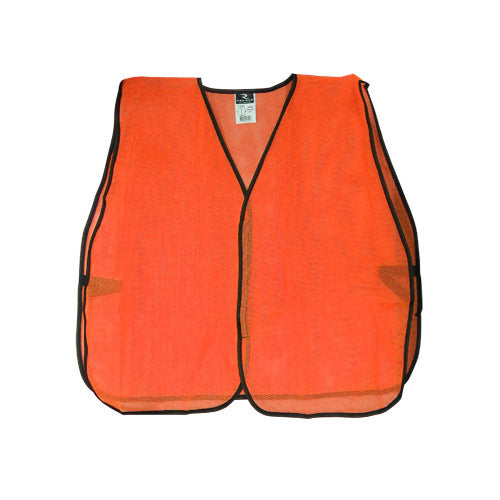 Safety Vest, Mesh, Non-Rated, without Reflective Stripe, in Lime Green or Orange